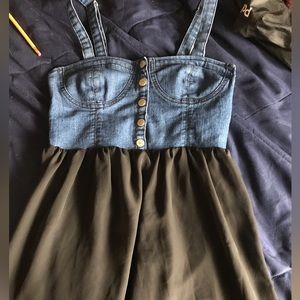 Jean Dress with sheer bottom